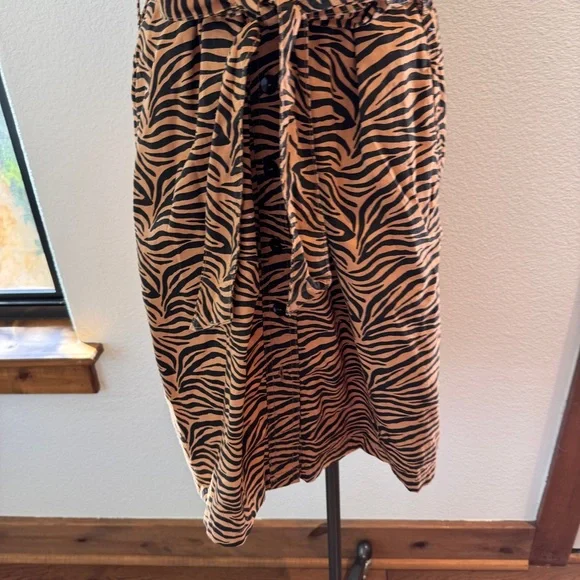 Anthropologie Maeve Tiger Print Cotton Shirt Dress size 14 - Picture 11 of 14